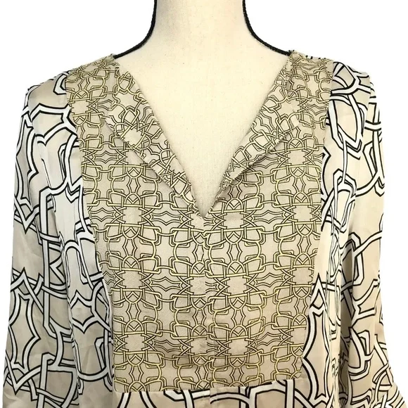 The Limited Women's Tan 3/4 Sleeve Blouse - Picture 4 of 8